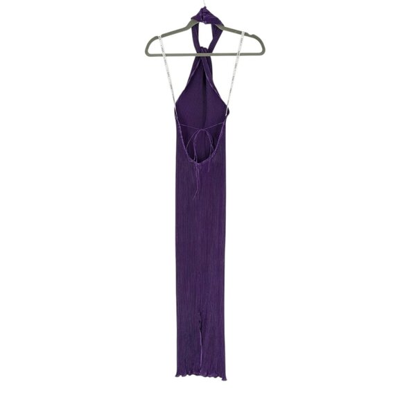 NWT L’idee Klum Lidi Pleated Bodycon Halter Gown in Arabia - Picture 4 of 12